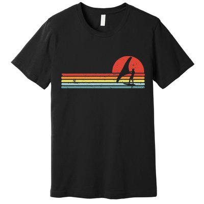 Wing Foiling Foil Surf Surfing Foiler Retro Vintage Surfer  Premium T-Shirt