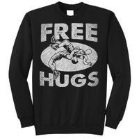 Wrestling Funny Free Hugs Wrestling Sweatshirt