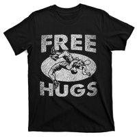 Wrestling Funny Free Hugs Wrestling T-Shirt