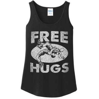 Wrestling Funny Free Hugs Wrestling Ladies Essential Tank