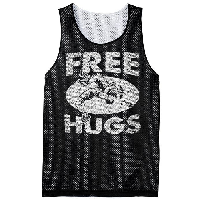 Wrestling Funny Free Hugs Wrestling Mesh Reversible Basketball Jersey Tank