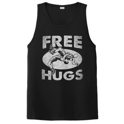 Wrestling Funny Free Hugs Wrestling PosiCharge Competitor Tank