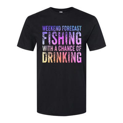 Weekend Forecast Fishing With A Chance Of Drinking Funny Softstyle CVC T-Shirt