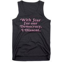 With Fear For Our Democracy Tank Top