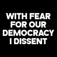 With Fear For Our Democracy I Dissent Backpack