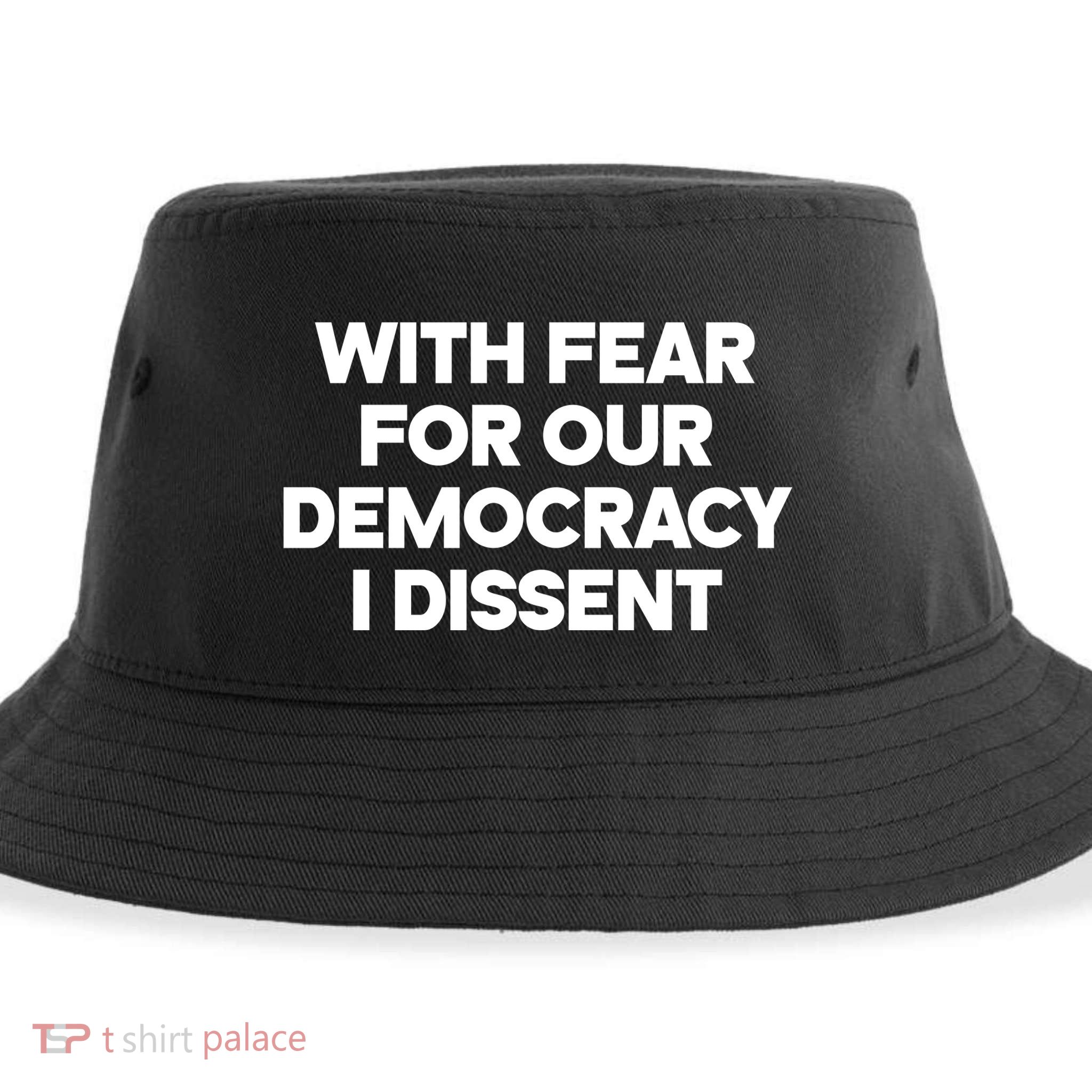 With Fear For Our Democracy I Dissent Sustainable Bucket Hat