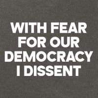 With Fear For Our Democracy I Dissent Cotton Canvas Backpack