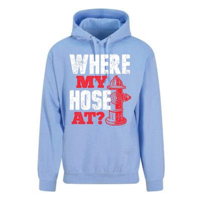 Wildland Firefighter Firefighting Fireman Where My Hose At Unisex Surf Hoodie