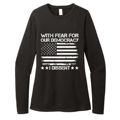 With Fear For Our Democracy I Dissent Womens CVC Long Sleeve Shirt