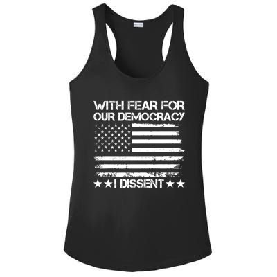 With Fear For Our Democracy I Dissent Ladies PosiCharge Competitor Racerback Tank