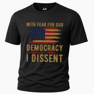 With Fear For Our Democracy I Dissent Us Flag Performance Shirt