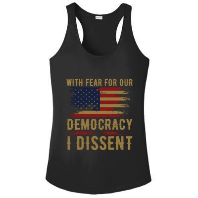 With Fear For Our Democracy I Dissent Us Flag Ladies PosiCharge Competitor Racerback Tank