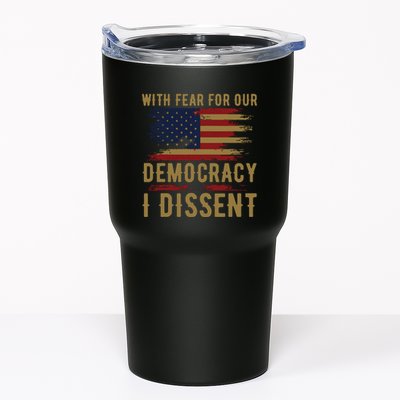 With Fear For Our Democracy I Dissent Us Flag Tumbler
