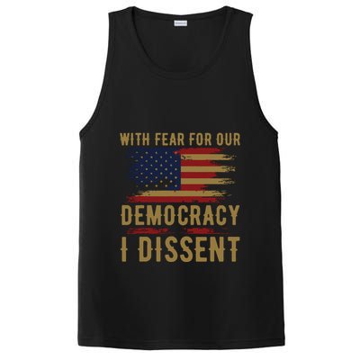 With Fear For Our Democracy I Dissent Us Flag PosiCharge Competitor Tank