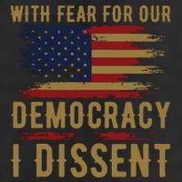 With Fear For Our Democracy I Dissent Us Flag Microfiber Hand Towel