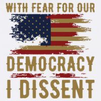 With Fear For Our Democracy I Dissent Us Flag Garment-Dyed Sweatshirt