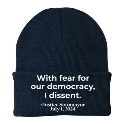 With Fear For Our Democracy I Dissent Knit Cap Winter Beanie