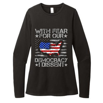 With Fear For Our Democracy I Dissent Womens CVC Long Sleeve Shirt