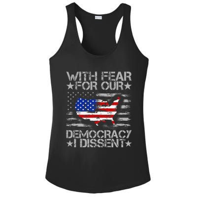 With Fear For Our Democracy I Dissent Ladies PosiCharge Competitor Racerback Tank