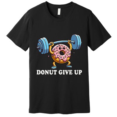 Weightlifting Funny Fitness Workout Gym Donut Lover Premium T-Shirt