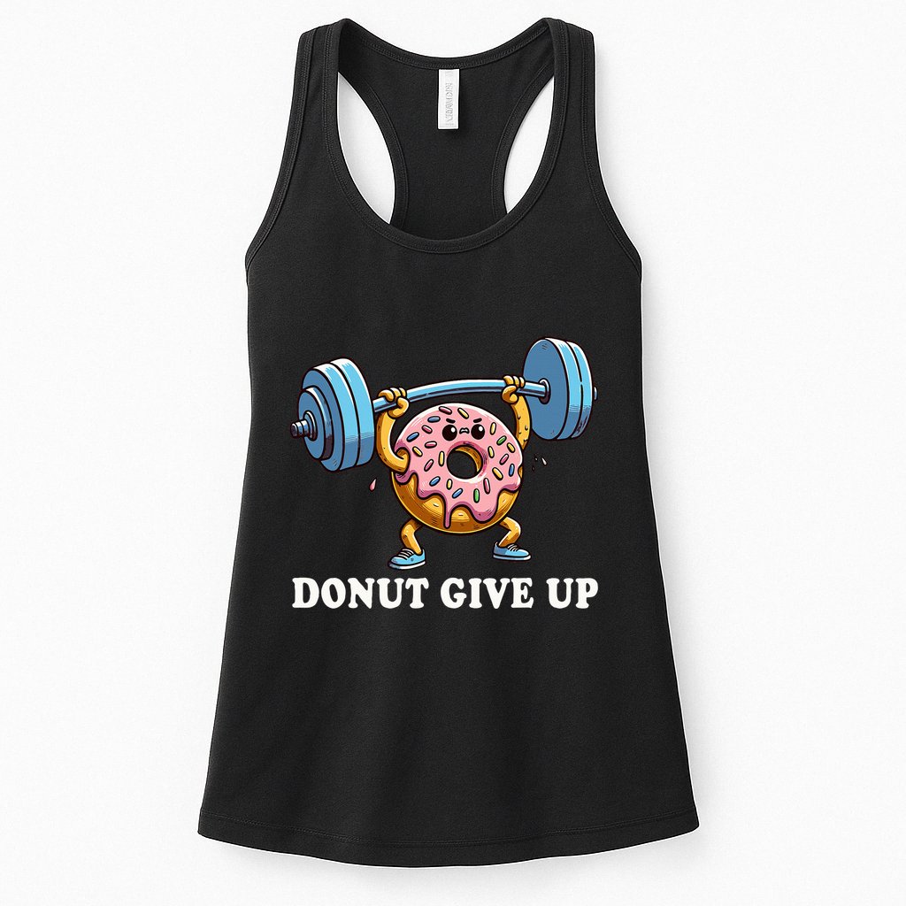 Weightlifting Funny Fitness Workout Gym Donut Lover Womens Tank Top