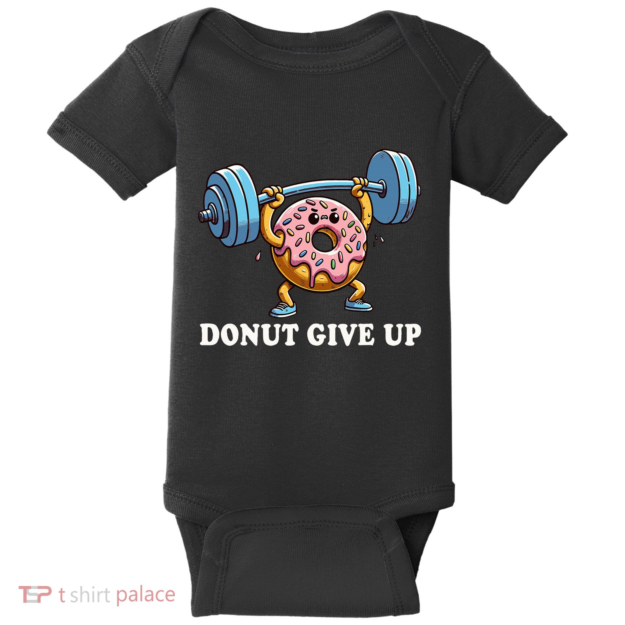 Weightlifting Funny Fitness Workout Gym Donut Lover Baby Bodysuit