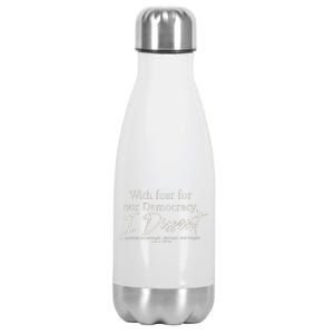 With Fear For Our Democracy I Dissent Scotus Immunity Case Stainless Steel Insulated Water Bottle