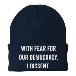 With Fear For Our Democracy I Dissent Knit Cap Winter Beanie