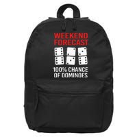 Weekend Forecast Funny Domino For Men 16 in Basic Backpack