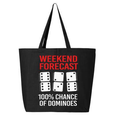 Weekend Forecast Funny Domino For Men 25L Jumbo Tote