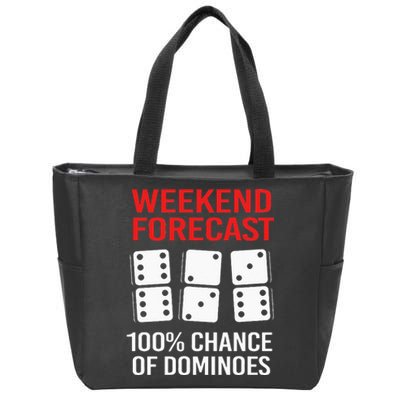 Weekend Forecast Funny Domino For Men Zip Tote Bag