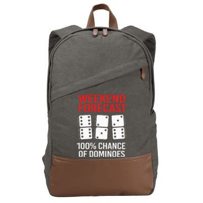 Weekend Forecast Funny Domino For Men Cotton Canvas Backpack