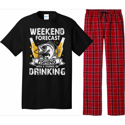 Weekend Forecast Fishing With Chance Drinking Cold Beer Pajama Set