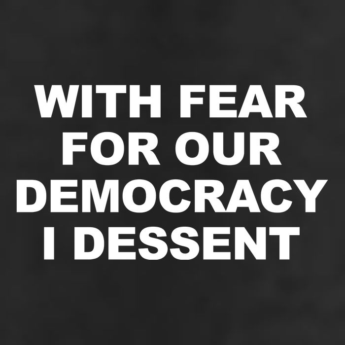 With Fear For Our Democracy I Dessent Garment-Dyed Fleece Hoodie