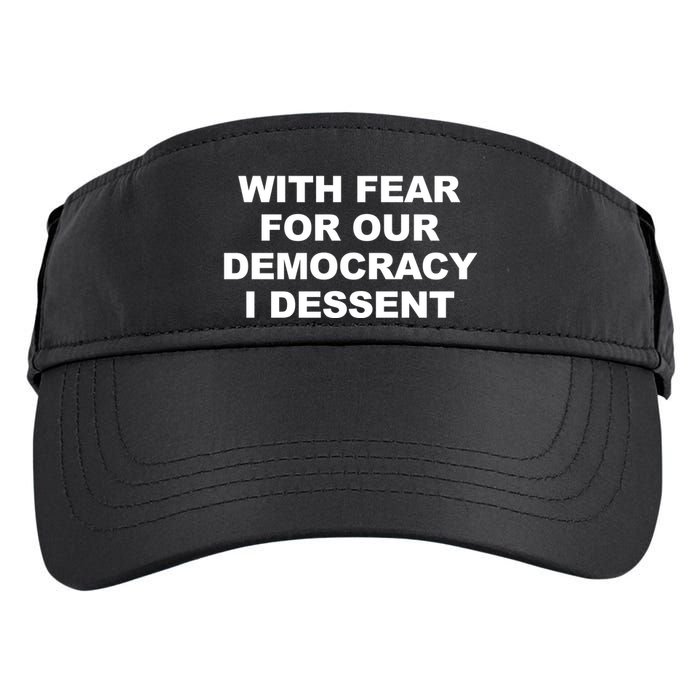 With Fear For Our Democracy I Dessent Adult Drive Performance Visor