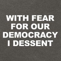 With Fear For Our Democracy I Dessent Cotton Canvas Backpack