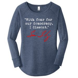 With Fear For Our Democracy I Dissent. Justice Sotomayor Women's Perfect Tri Tunic Long Sleeve Shirt