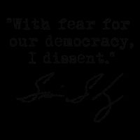 With Fear For Our Democracy I Dissent. Justice Sotomayor Premium Drawstring Bag