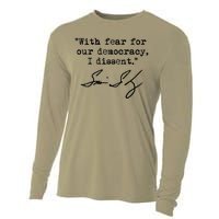 With Fear For Our Democracy I Dissent. Justice Sotomayor Premium Cooling Performance Long Sleeve Crew