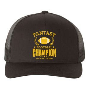 Winner Fantasy Football Champ Champion Draft Football Legend Yupoong Adult 5-Panel Trucker Hat