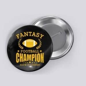 Winner Fantasy Football Champ Champion Draft Football Legend Button