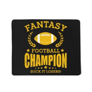 Winner Fantasy Football Champ Champion Draft Football Legend Mousepad