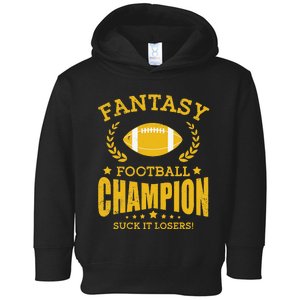 Winner Fantasy Football Champ Champion Draft Football Legend Toddler Hoodie