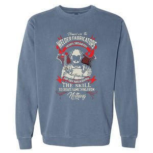 WELDER FABRICATORS Funny Welders Welding Backside Garment-Dyed Sweatshirt