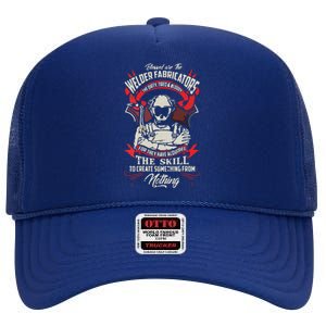 WELDER FABRICATORS Funny Welders Welding Backside High Crown Mesh Back Trucker Hat