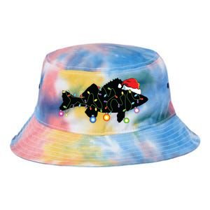 Walleye Fishing Funny Christmas Lights Fish Santa Hat Gift Tie Dye Newport Bucket Hat