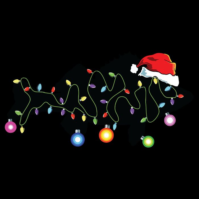 Walleye Fishing Funny Christmas Lights Fish Santa Hat Gift Impact Tech Backpack