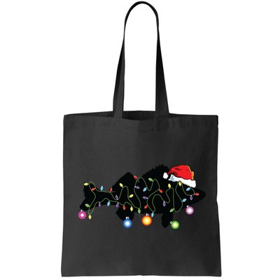 Walleye Fishing Funny Christmas Lights Fish Santa Hat Gift Bag