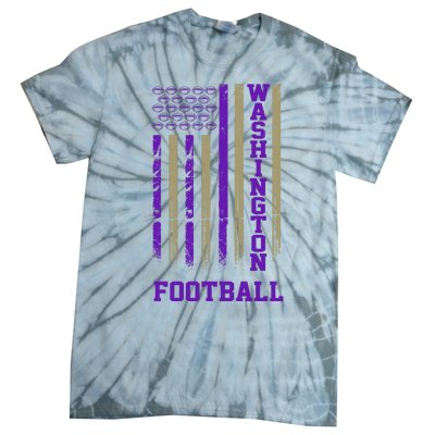 Washington Football Fan American Flag Tie-Dye T-Shirt