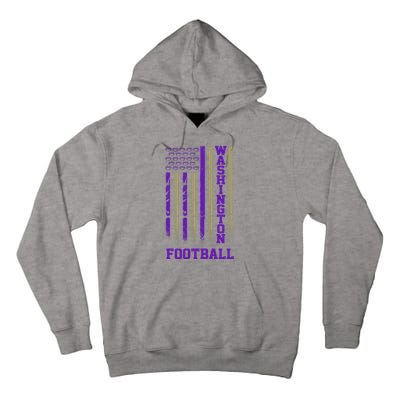 Washington Football Fan American Flag Tall Hoodie